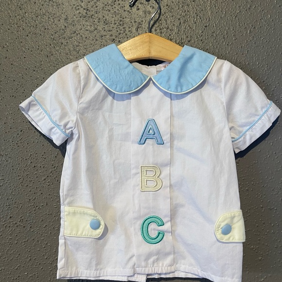 The Smocking Place ABC Matching Short Set - Picture 3 of 14